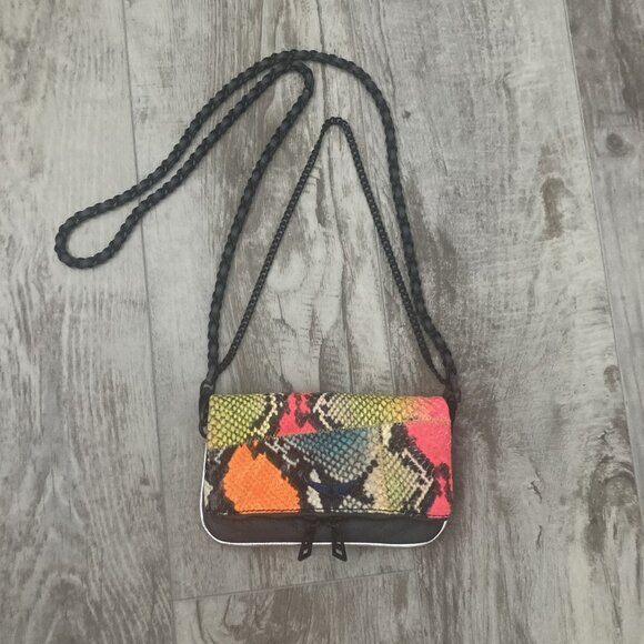 Zadig & Voltaire Multicolor Snakeskin Crossbody/Clutch